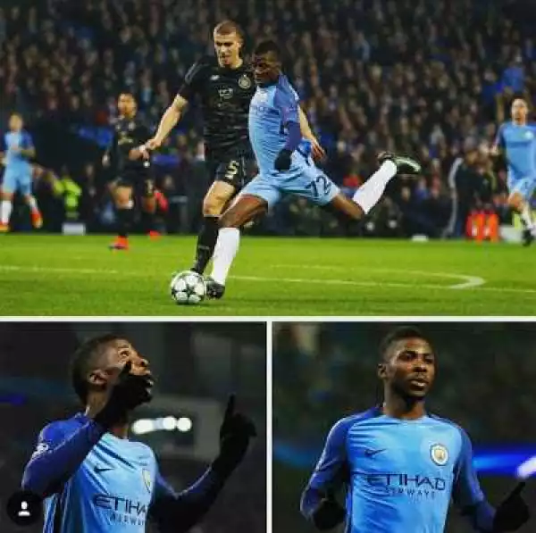 Iheanacho scores a thunderbolt goal to save Manchester City, shares photo on Instagram as Fans React